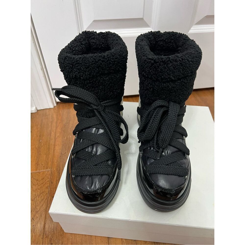 Moncler Womens Insolux Faux Fur ankle boots size 36 - Picture 5 of 14